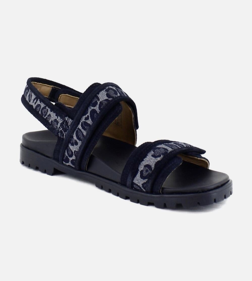 Vionic Cassidy Women’s 9 Blue Suede Denim Sandals Casual Comfort New No Box